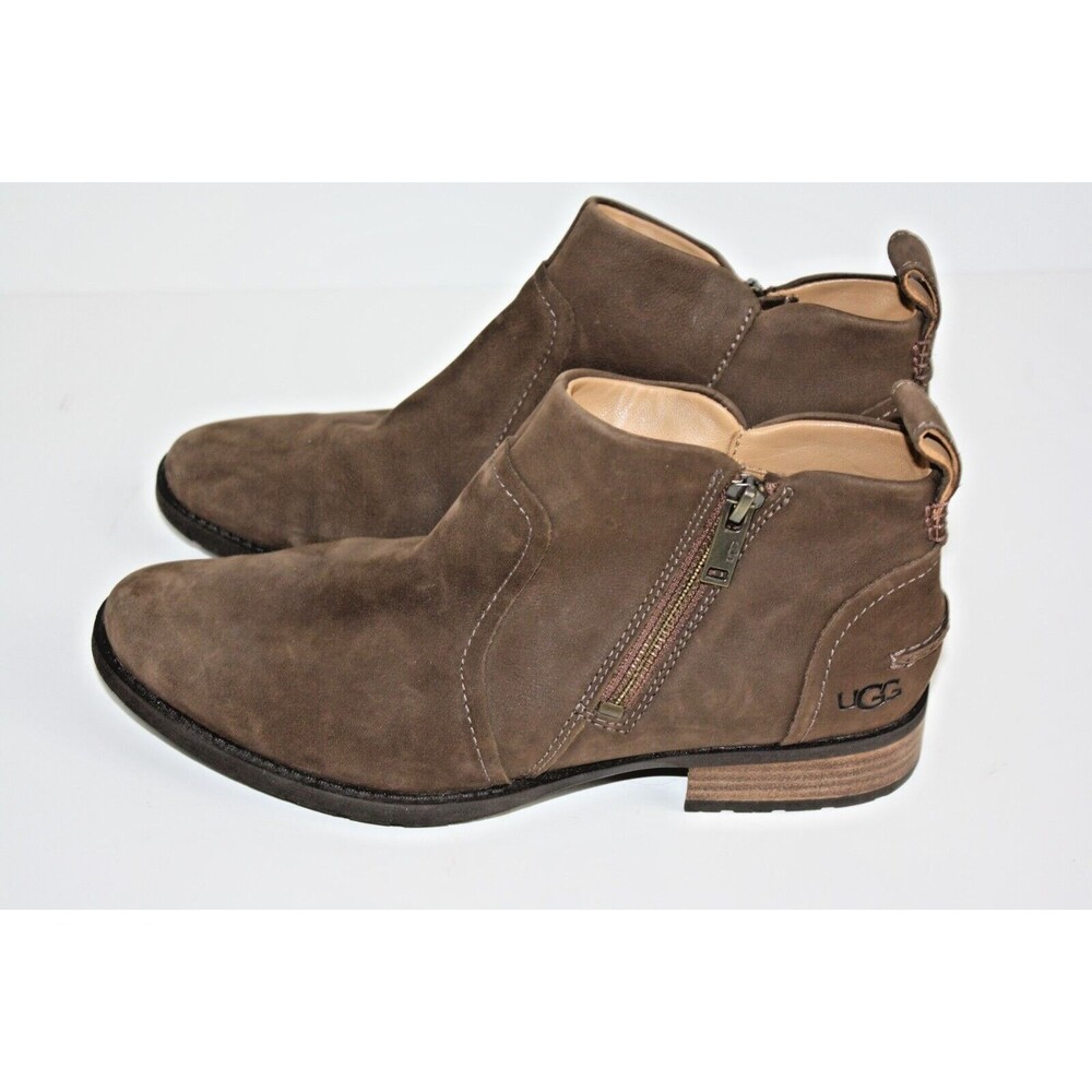 UGG Aureo II Waterproof Ankle Bootie Brown Suede Women's sz 8